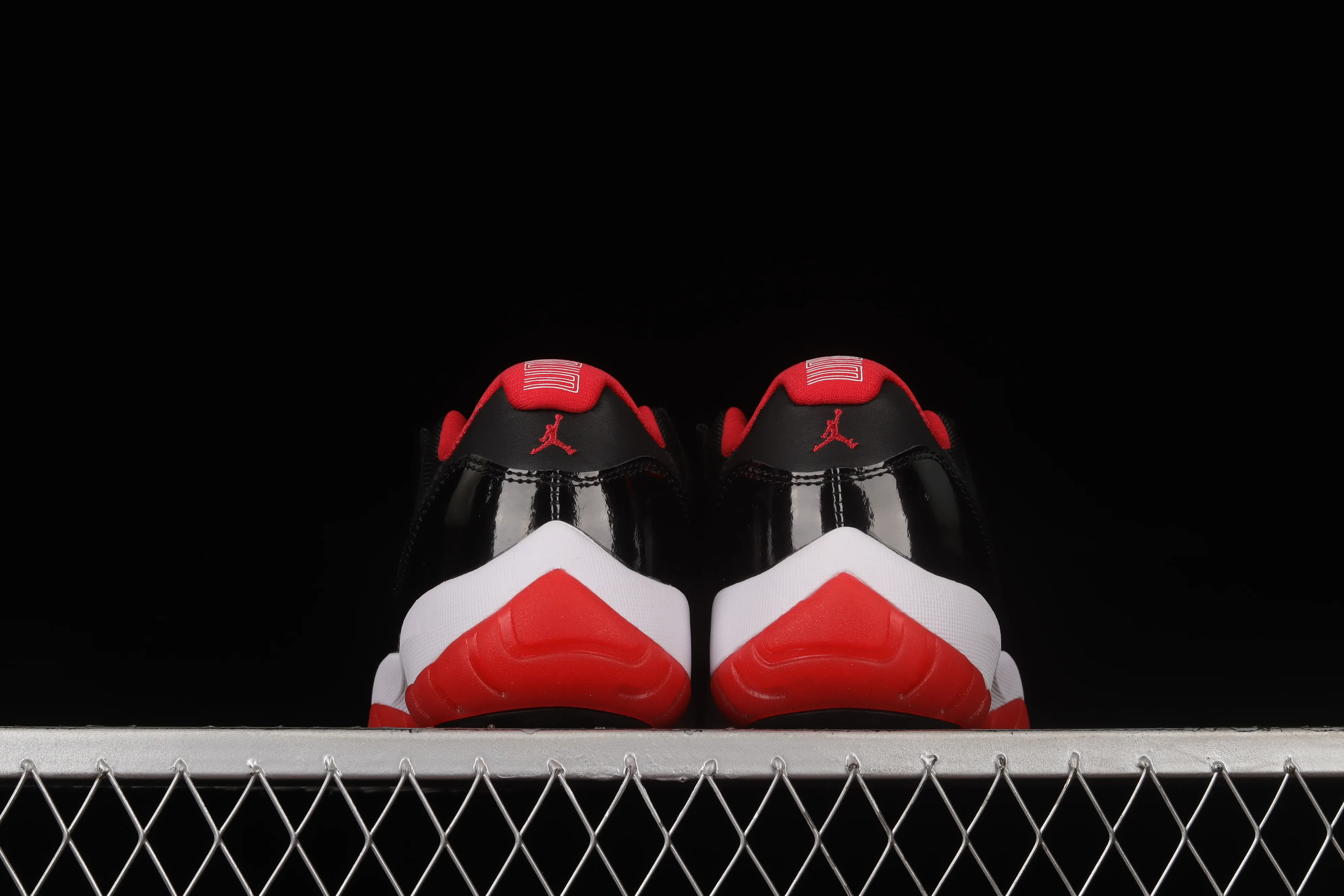 All categories Air Jordan Jordan series basketball shoes Air Jordan 11 #ZG version Air Jordan 11 Low Bred AJ11 Joe 11 patent leather black and red low-top basketball shoes 528896-012